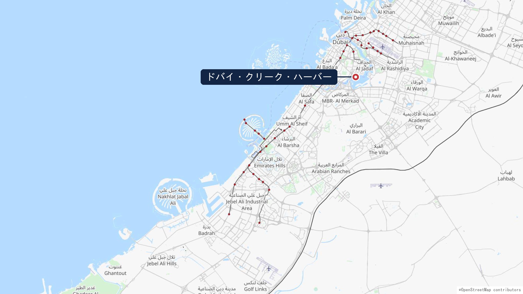 クリークハーバーの位置図（概略）