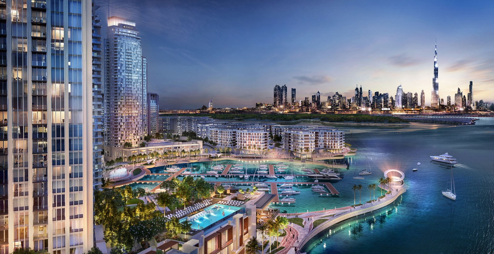 クリークハーバー（Dubai Creek Harbour）の街並み